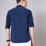 Over Size Shirt Men Light Blue Shirt - Image 4